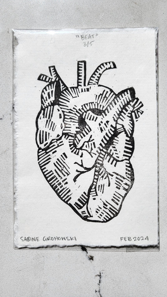 Sabine.etc Heart Linoprint