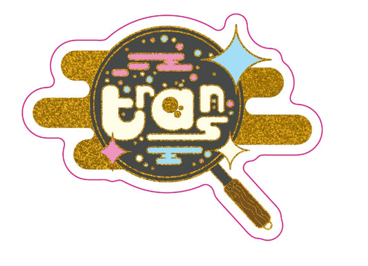 "Trans Egg" Glitter Sticker