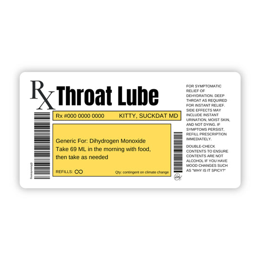 Throat Lube Sticker